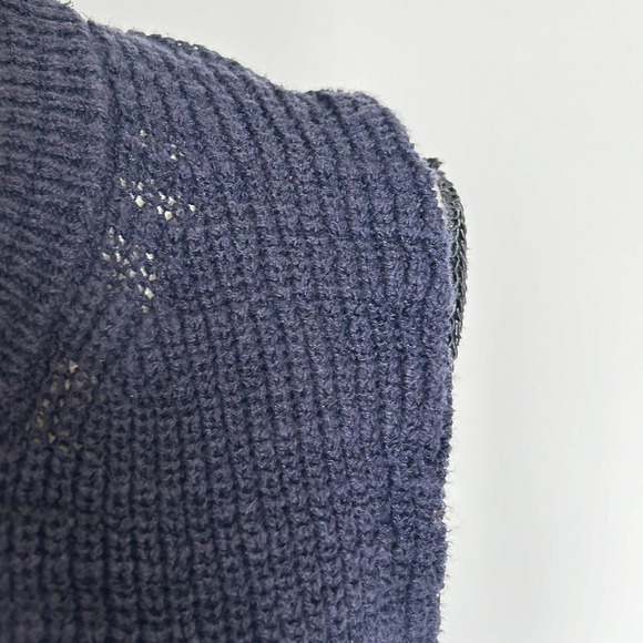 J. Crew Tunic Sweater Tank S Navy Blue Swank Top Blouse Knit Women's - Picture 7 of 8